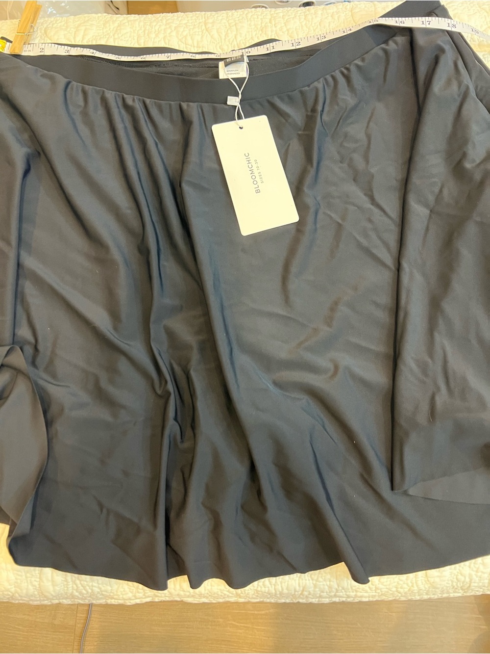 BLOOMCHIC Black Women's swim skort NWT